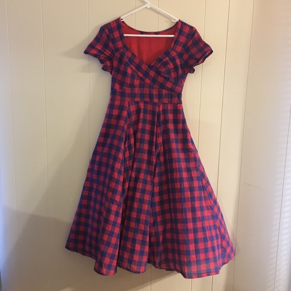Dresses & Skirts - Fit and Flare ROCKABILLY Checkered Dress